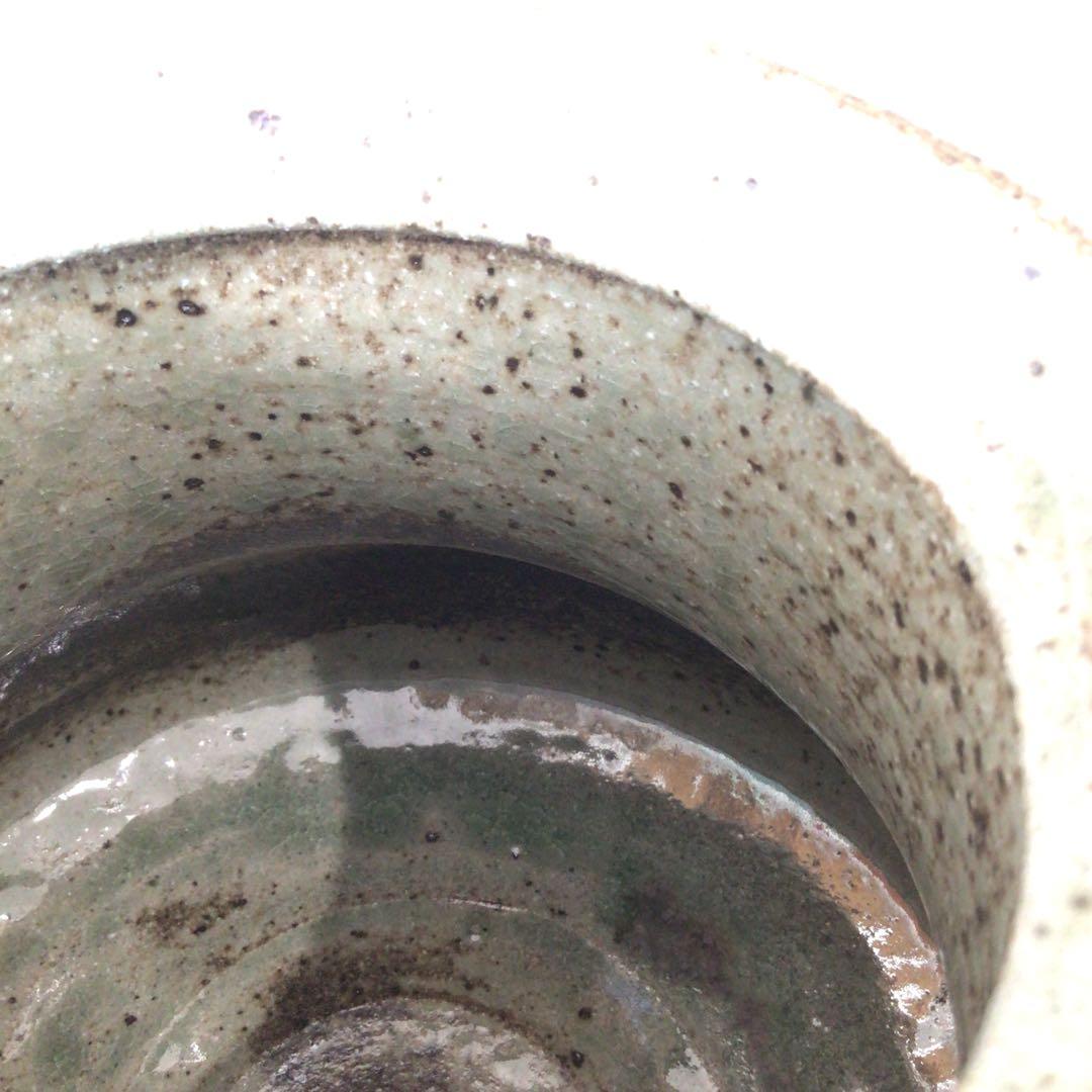 Ｒ８８７　水指　『温品焼』『本多康彦造』『耳付』『窯変水指』　共箱　茶道具