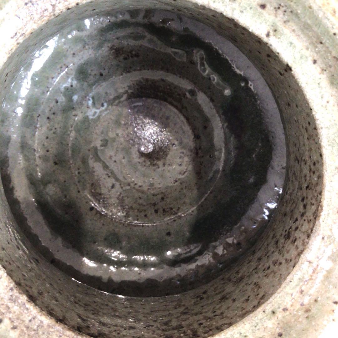 Ｒ８８７　水指　『温品焼』『本多康彦造』『耳付』『窯変水指』　共箱　茶道具