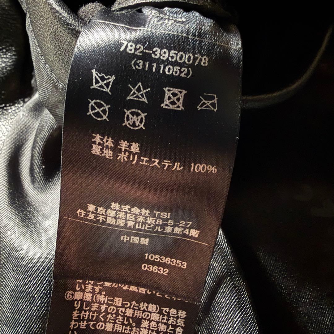 ウ*マ様 極美品/XL✨Schott ライダースジャケット シングル　羊革　黒