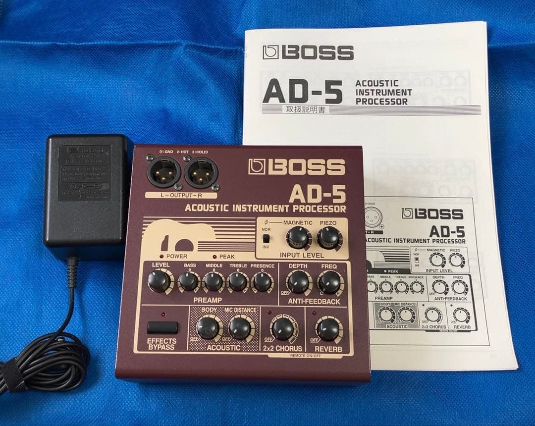 【動作品】ボス BOSS AD-5 アコギプロセッサ　プリアンプ エフェクター