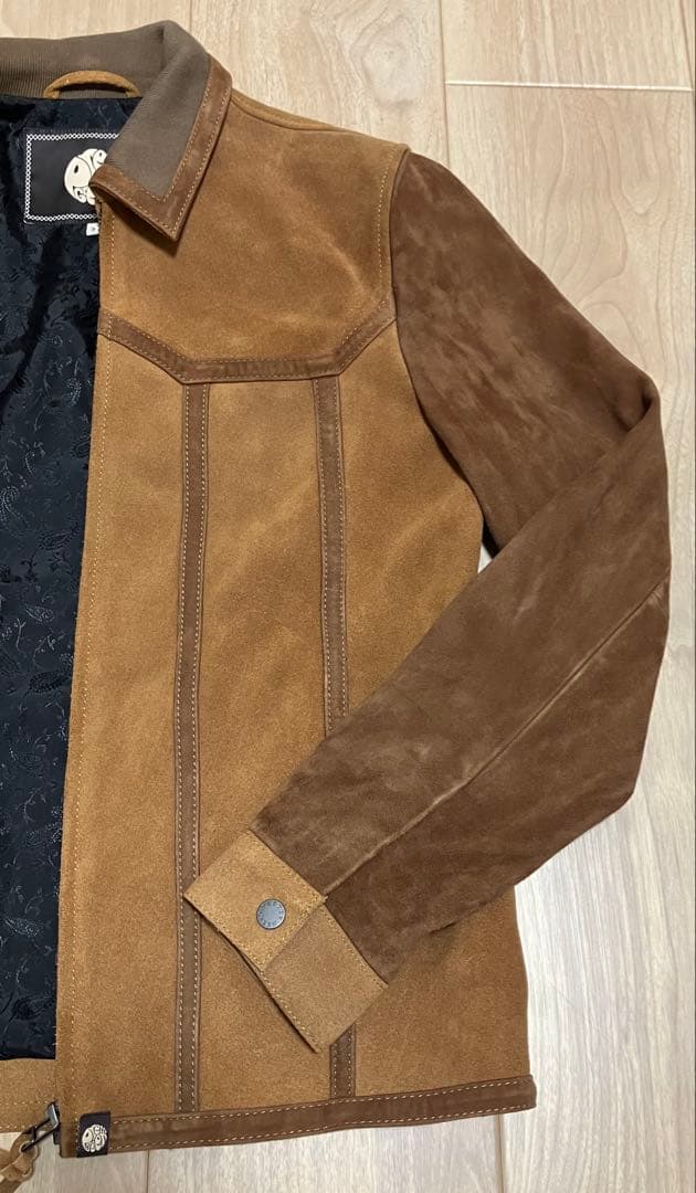 Pretty Green 本革スウェードライダースジャケット サイズ3