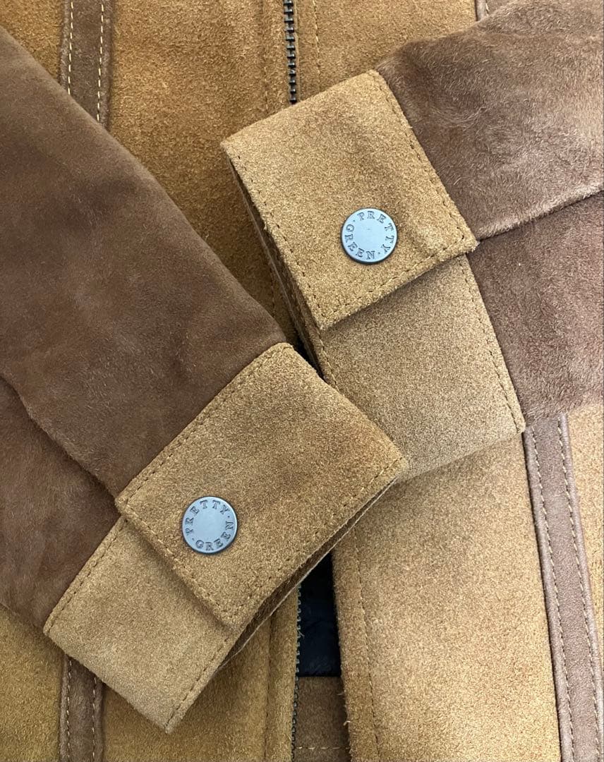 Pretty Green 本革スウェードライダースジャケット サイズ3