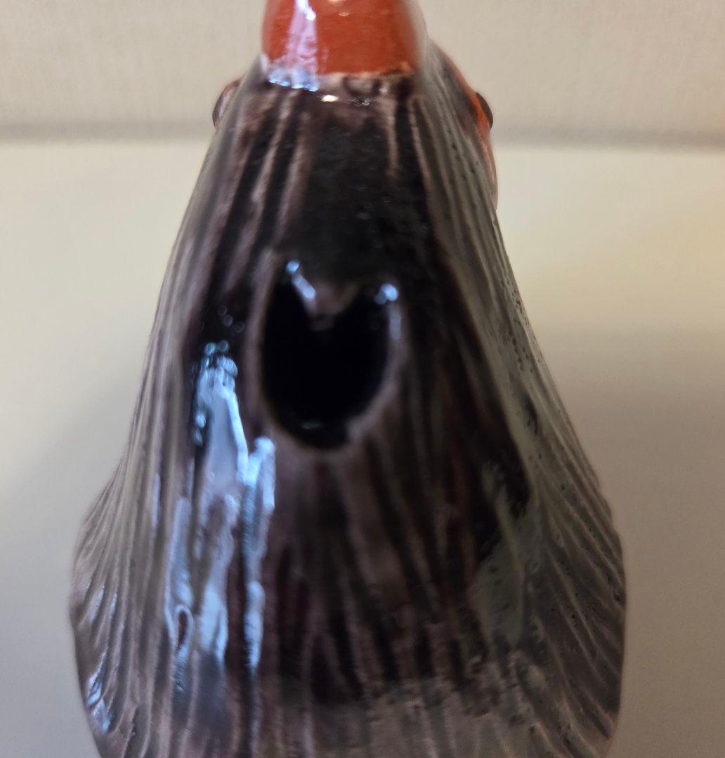 鶏(楽) 香炉 川崎和楽造 　 紙製共箱付 京焼