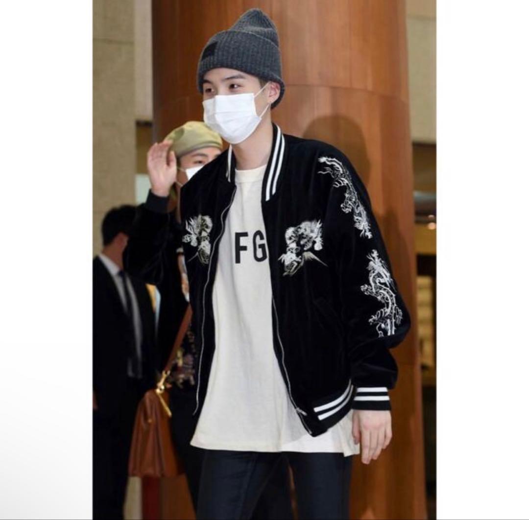 BTS SUGA ユンギ 着用 ベロア スカジャン 新品タグ付き Free