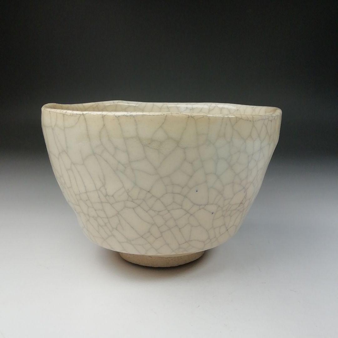 Ｔ６５１　茶碗　『峯の雪』『写常慶作』『平安　祥悦 造』　共箱　抹茶碗　茶道具