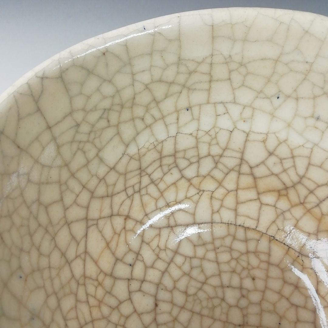 Ｔ６５１　茶碗　『峯の雪』『写常慶作』『平安　祥悦 造』　共箱　抹茶碗　茶道具