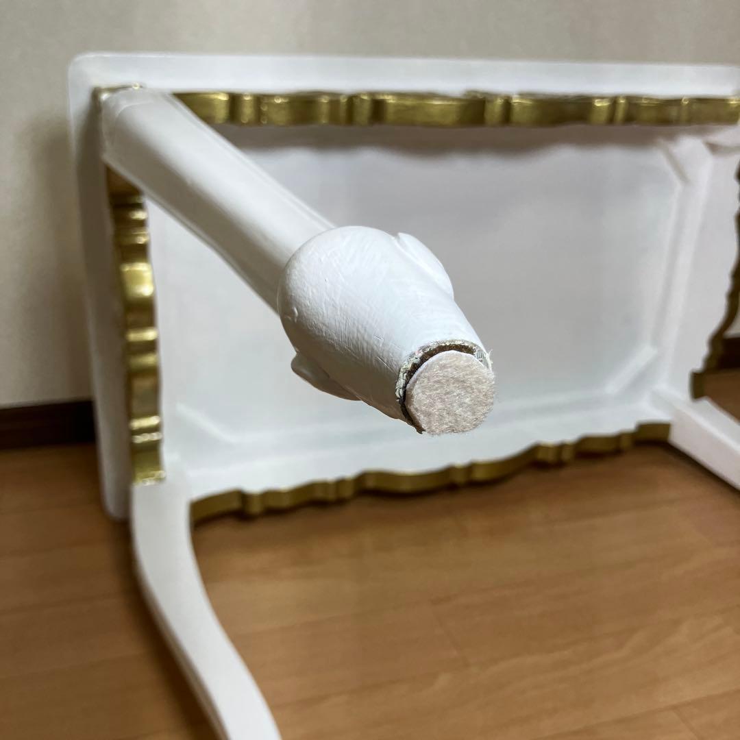 姫系　アンティーク風　猫足　ゴールドレリーフ　デスク　ロココ風