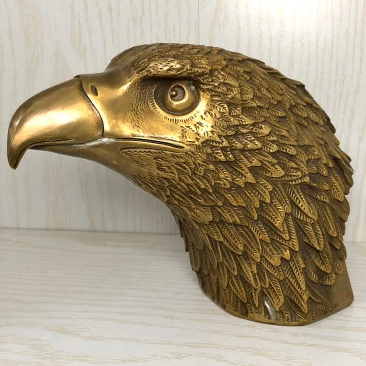 時代物　蔵出し　大型　純銅製の鷹　開運置物 量目　約1142グラム