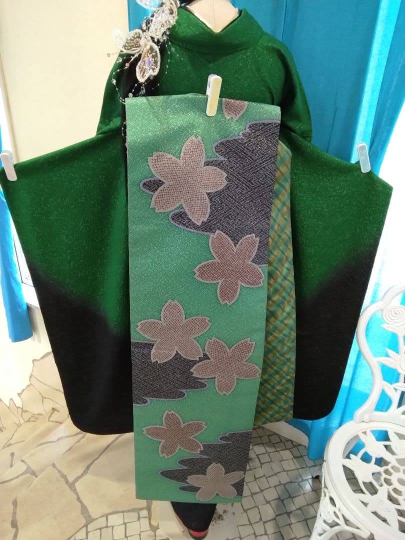 振袖フルセット、正絹振袖成人式、重ね衿、帯揚げ帯締め、全通袋帯、長襦袢