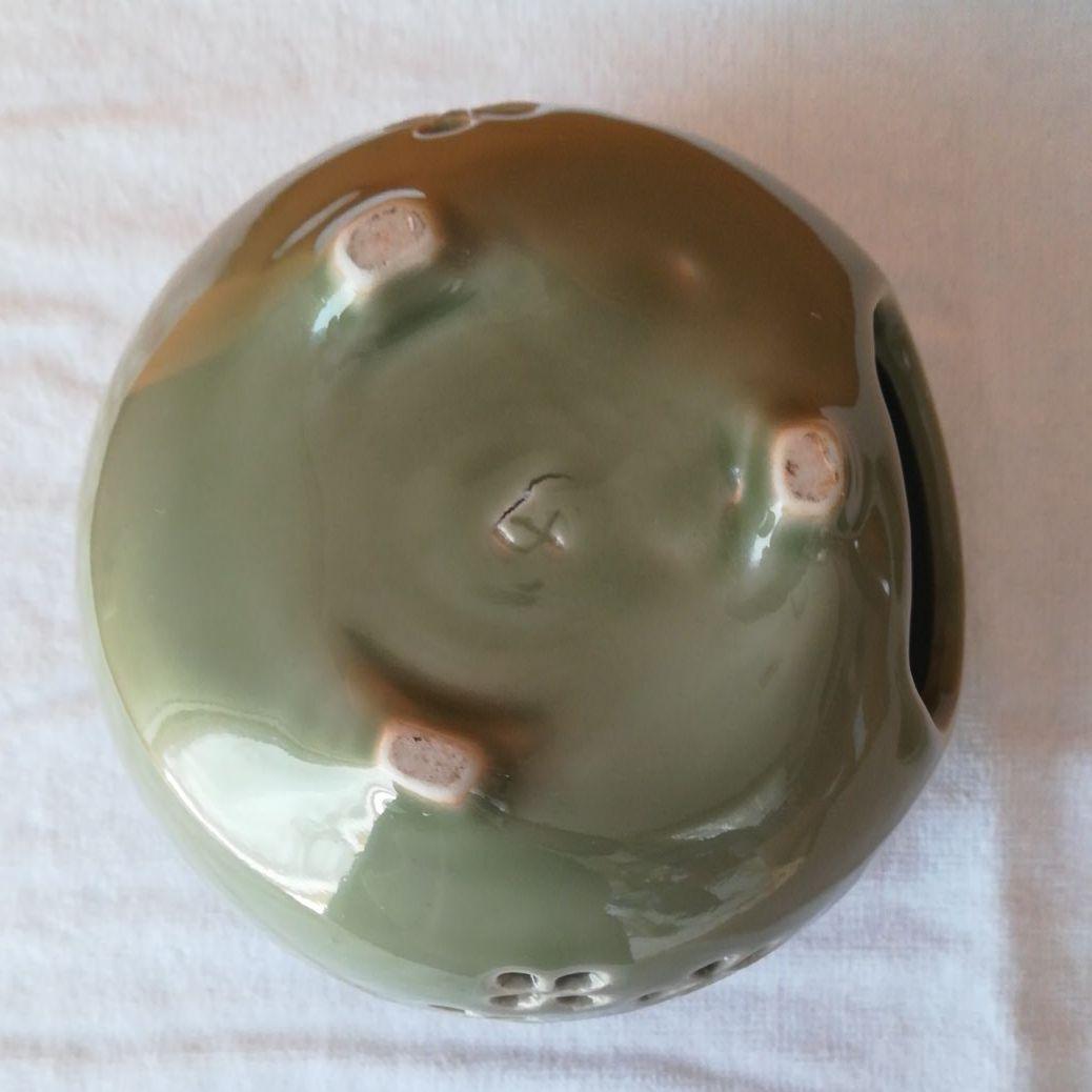 青磁　茶香炉　手作り