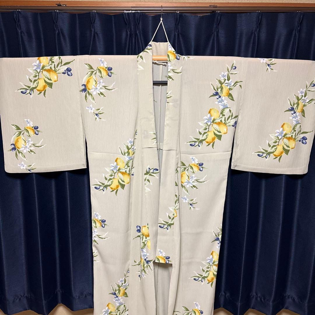 やまと可憐ゆかた　檸檬　鳥の子色