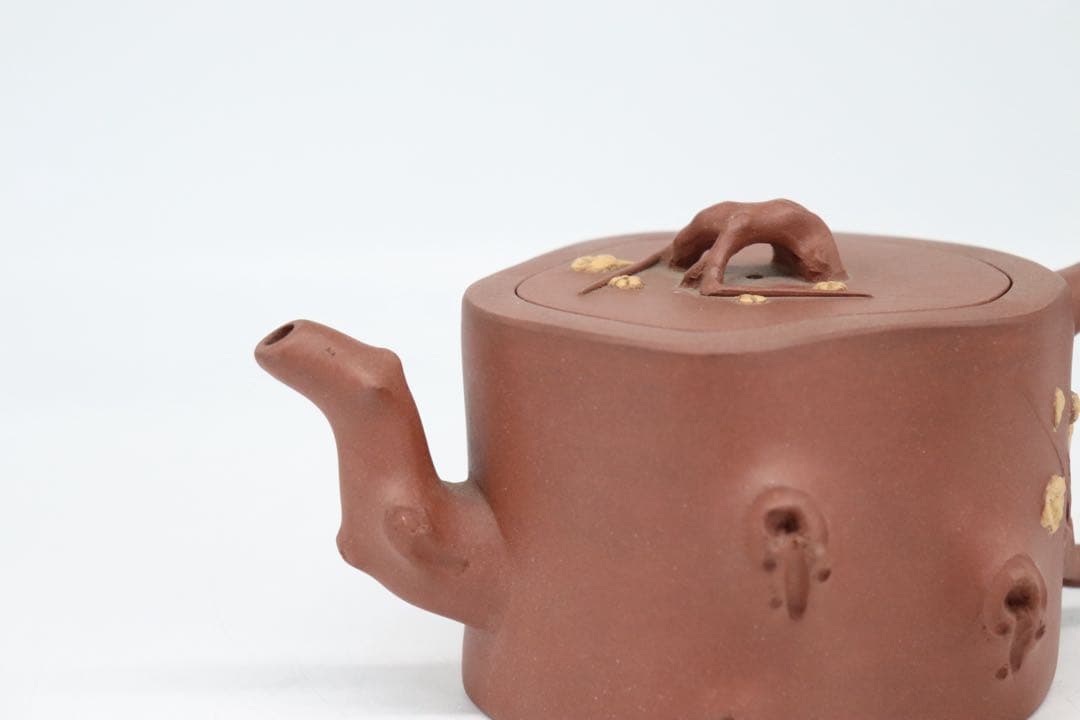 中国　宜興紫砂急須　梅段　順仙銘(陳順仙) 中国茶器　送料込み250708