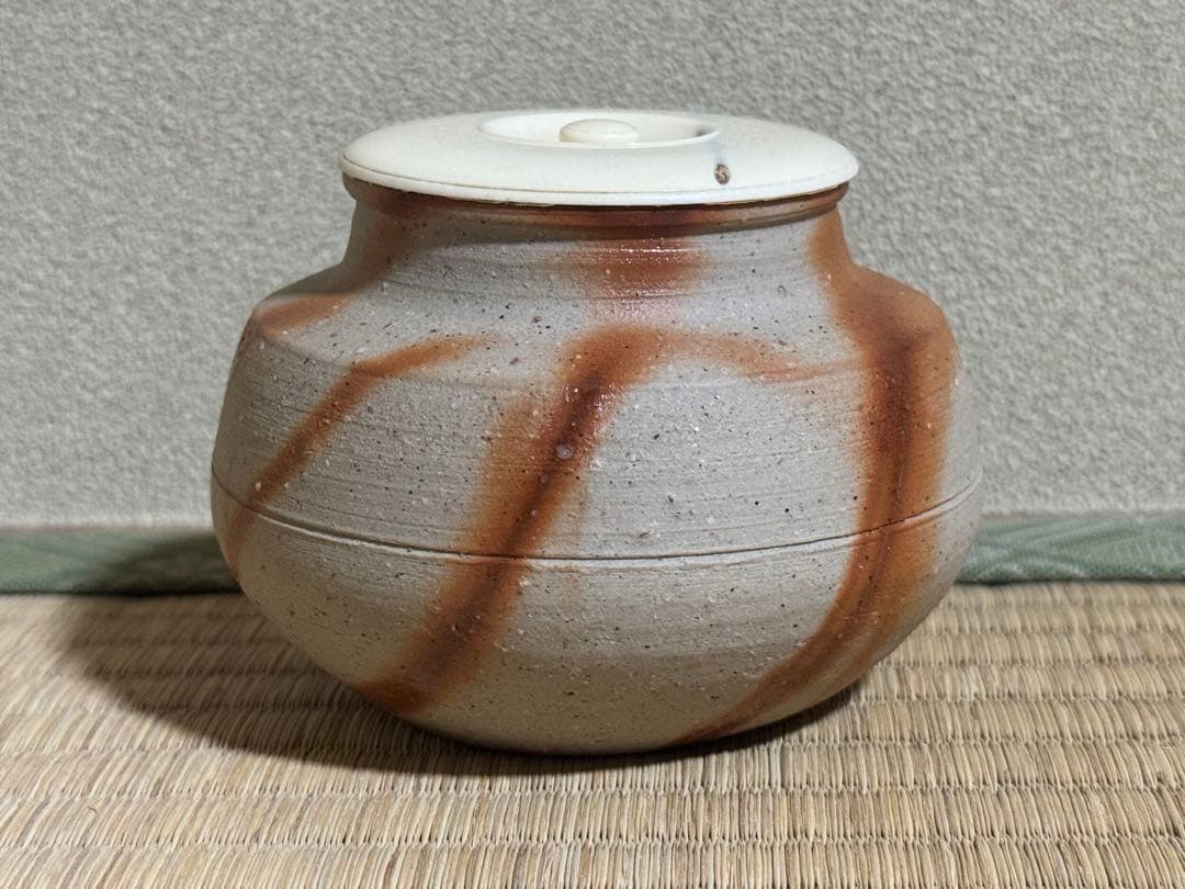 こゆきちゃん様　備前焼　人間国宝　山本陶秀　緋襷大海茶入