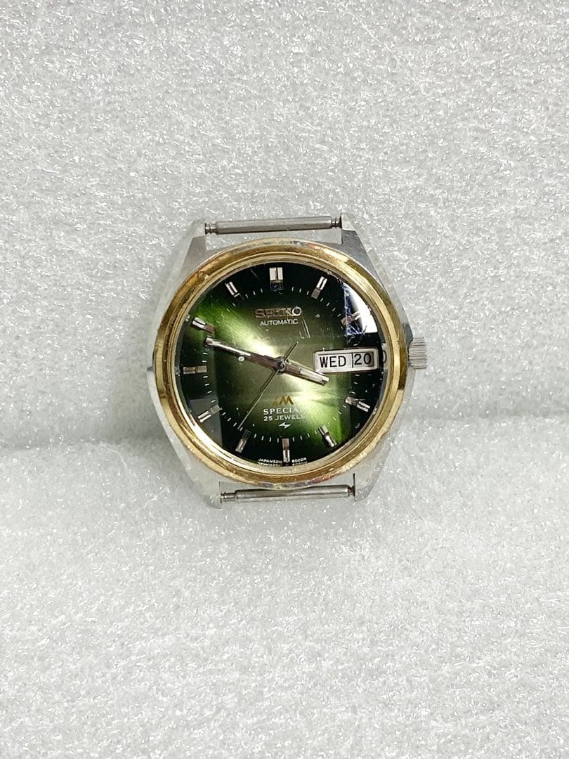 の*い様 SEIKO LM 自動巻き時計 グリーン文字盤　稼働品　断捨離 フェイ