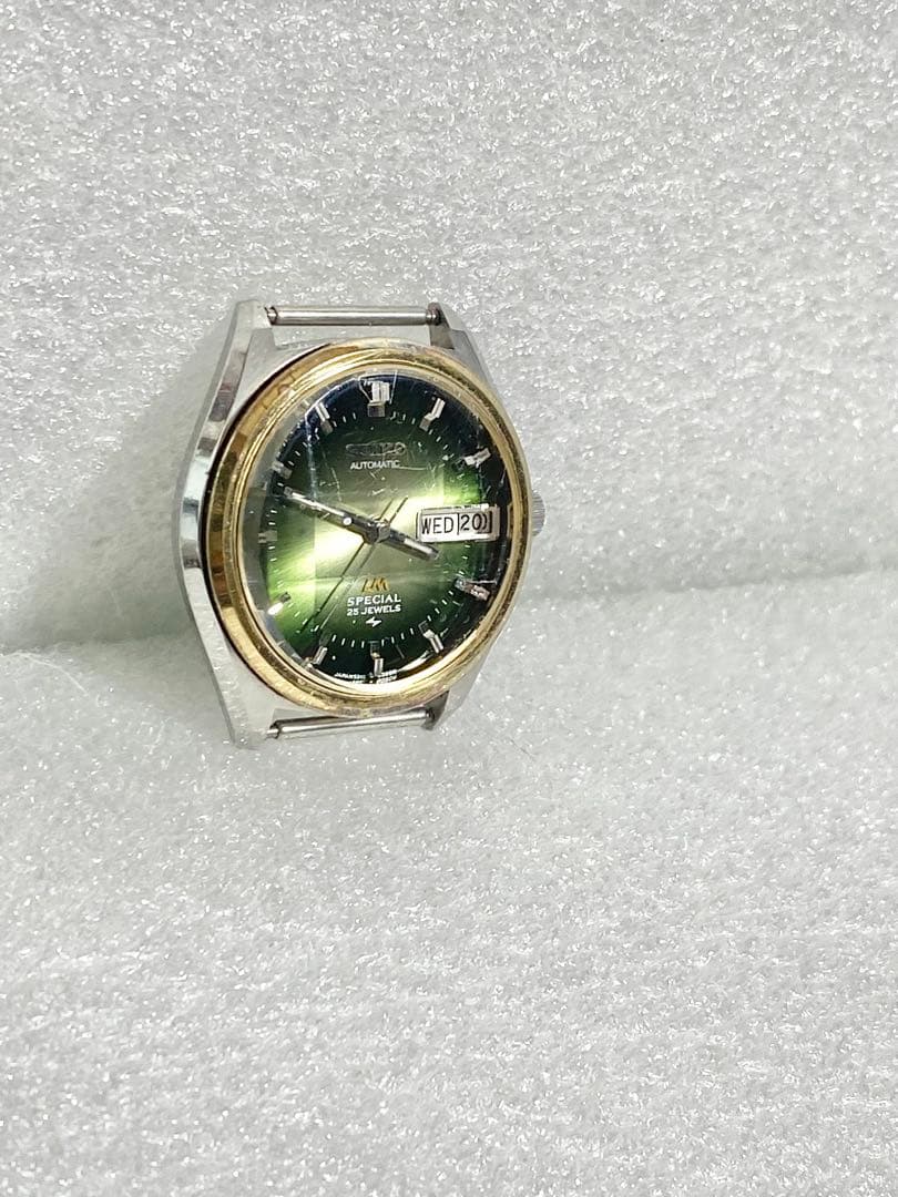 の*い様 SEIKO LM 自動巻き時計 グリーン文字盤　稼働品　断捨離 フェイ