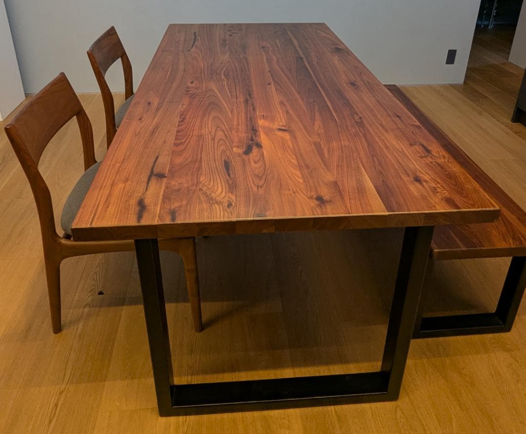 【ACTUS】 FJテーブル幅180cm[ウォールナット天然木 ウレタン塗装]