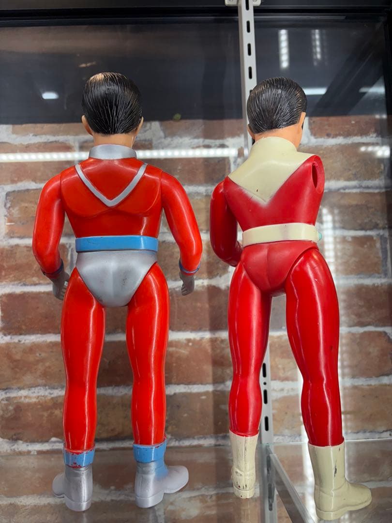 ゴッドマン　& レッドマン　ソフビ　ブルマァク　　面取れ　貴重　当時物