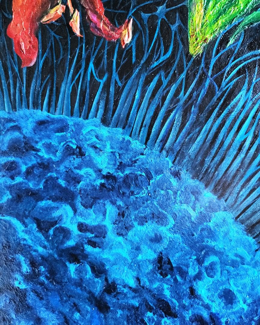 グロリオサ・リリー / モダン画 キャンバス 91×117㎝ F50 原画限り