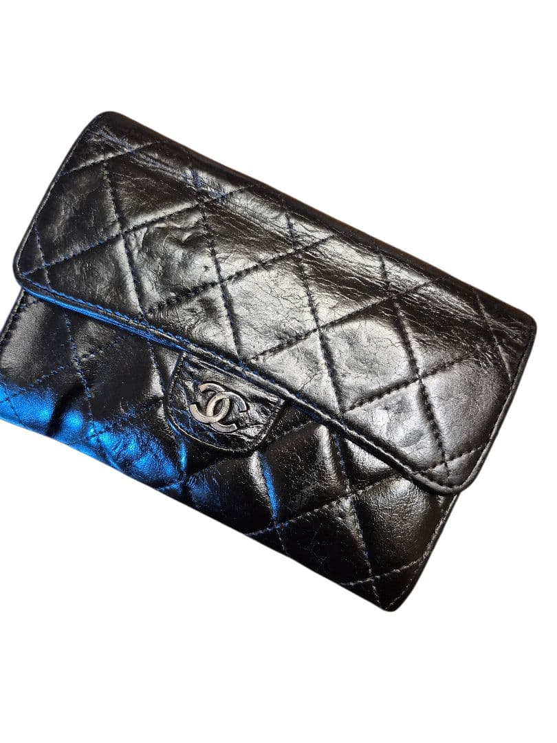 CHANEL　シャネル　マトラッセ　ケース　折り財布