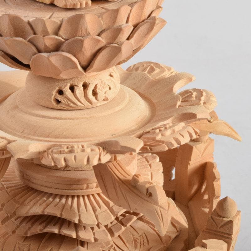 仏教美術　柘植彫刻　西立弥陀像　仏像　華鬘台　C　8845