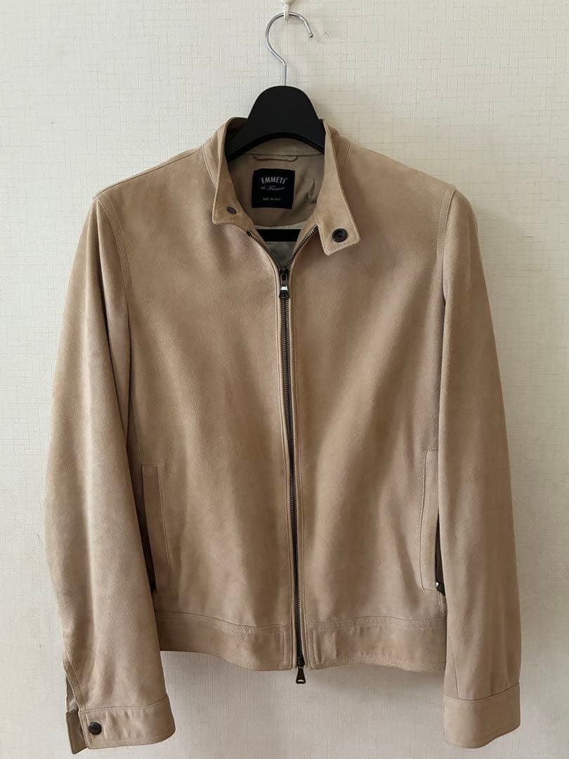 EMMETI JURI ゴートスキンスエード ライダースジャケット 46