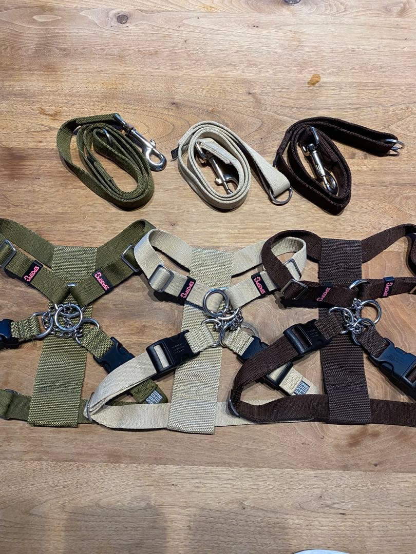※BULLDOSS チョークハーネス（フレンチブル犬用）3点セット