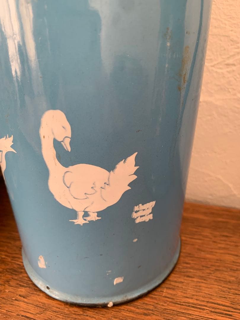 フランス　蚤の市　ホーロー　ポット　ブロカント