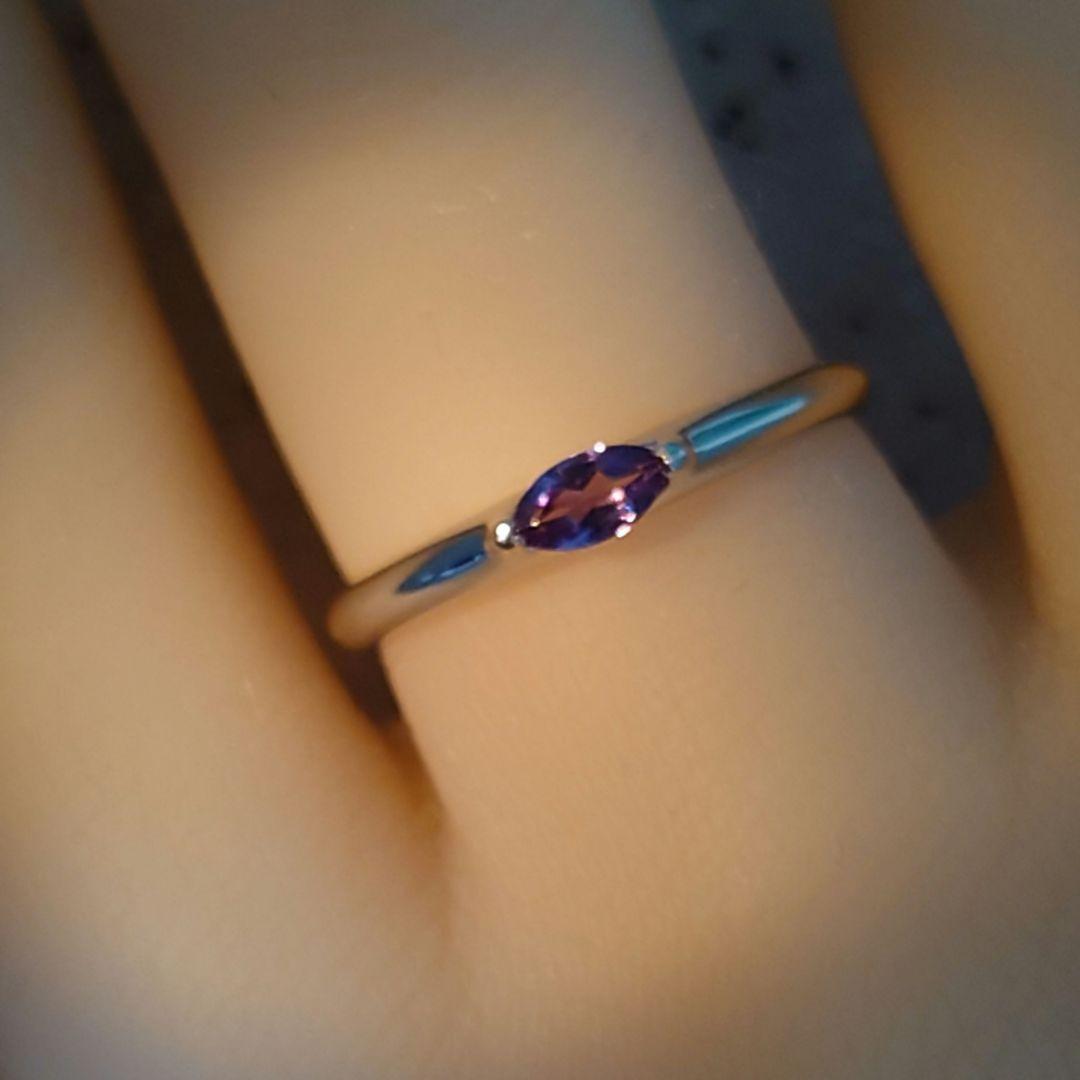 専用　GSTV Pt999アレキサンドライトリング　プラチナ　一粒石