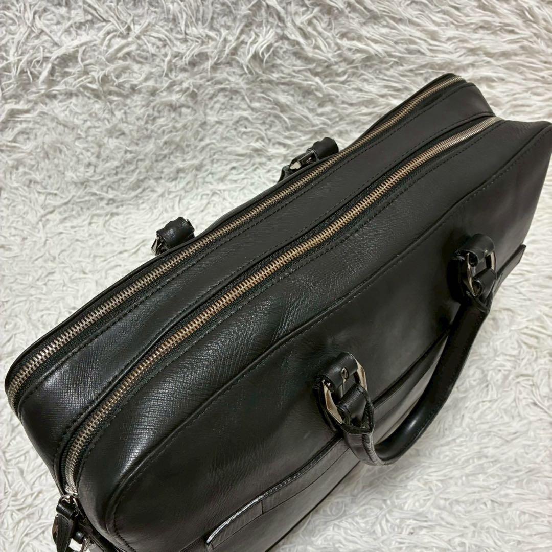 サムソナイト×ace ブリーフケース 2wayショルダー ブラック A4 本革