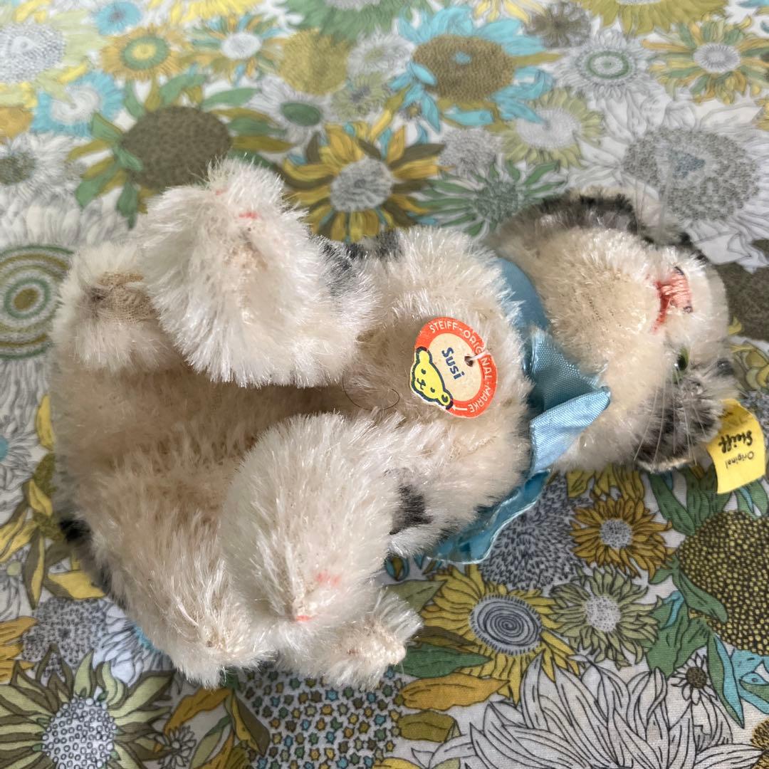 アンティーク　シュタイフ　猫のスージー　Susi お口の小さな美人さん