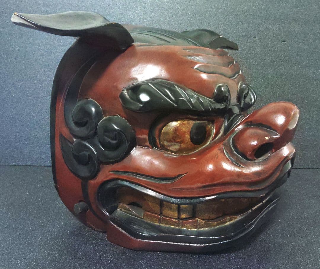 獅子頭　獅子舞　祭り　レトロ　骨董品