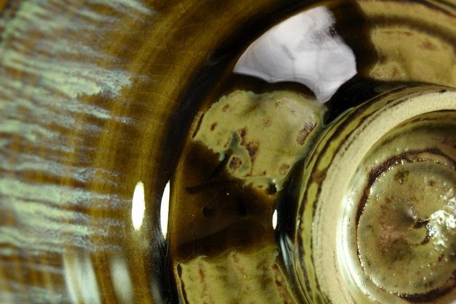 茶道具 高取茶碗 銘「好日」大徳寺 悦道 書付 新吾作(K-LC617)