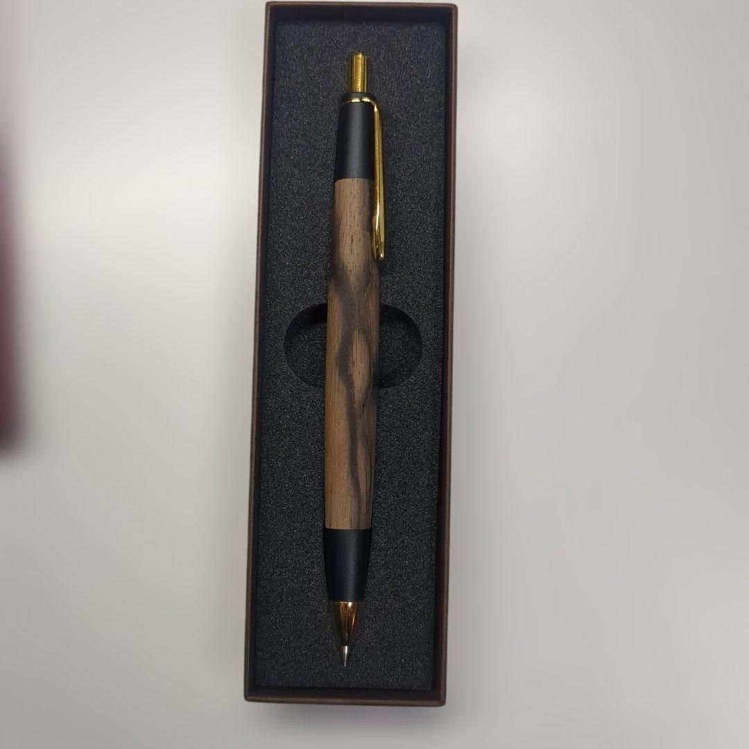 ボナンペン　黒柿　シャープペン　真鍮金具