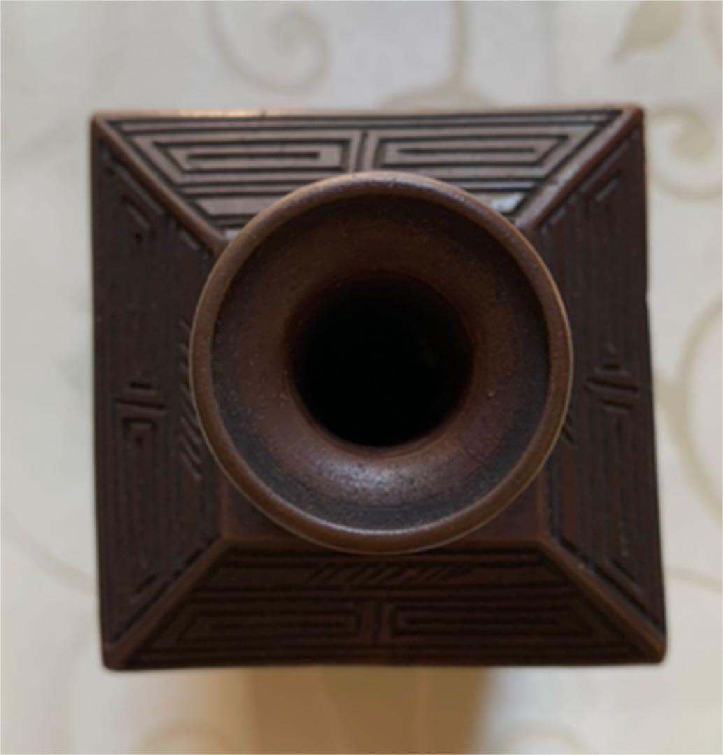 ①名工　田中金蔵友石　作　備前系保命酒　角徳利／②備前南燦窯　森本英助作　ぐい呑