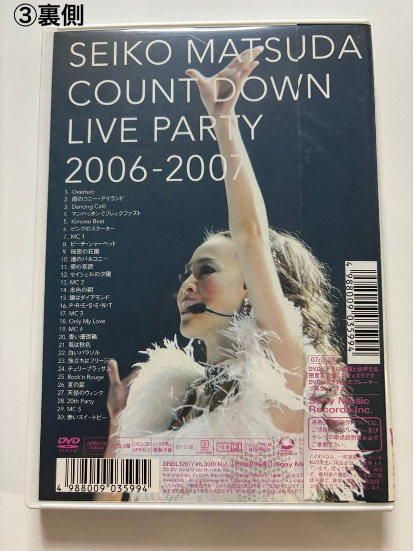 匿名送料込 松田聖子カウントダウンコンサートDVD8組（バラ売りも可）