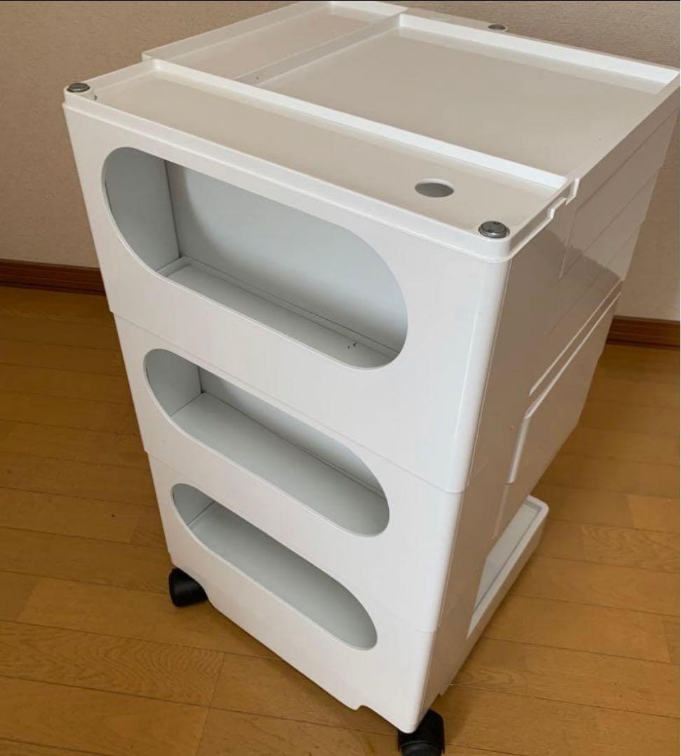 ボビーワゴン（3段5トレイ、ホワイト）