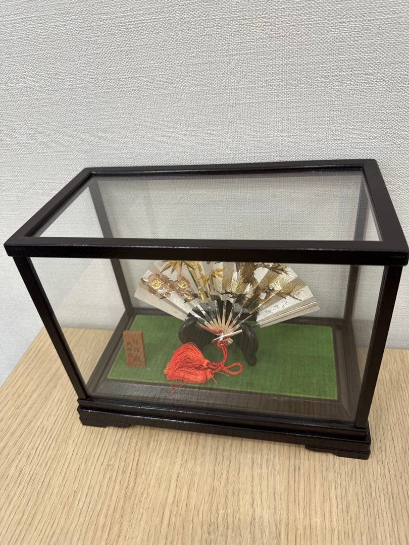 純銀製飾り扇　武峰作　銀細工