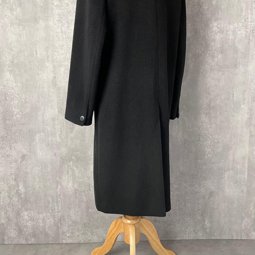 agnès b. アニエスベー アンゴラ混 ウール チェスターコート 黒 40