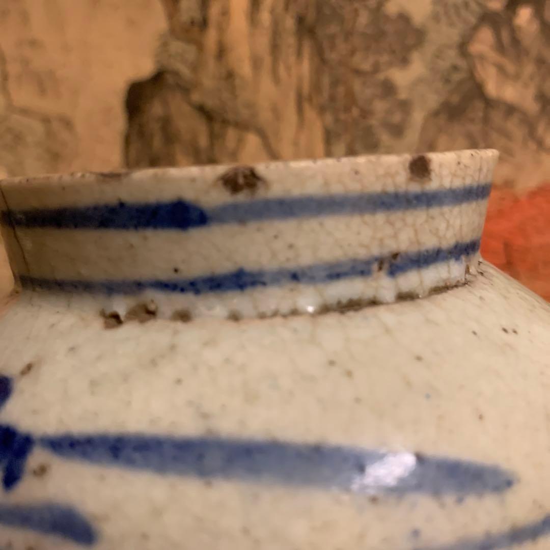 古美術   李朝   壺　古染付　アンティーク　250