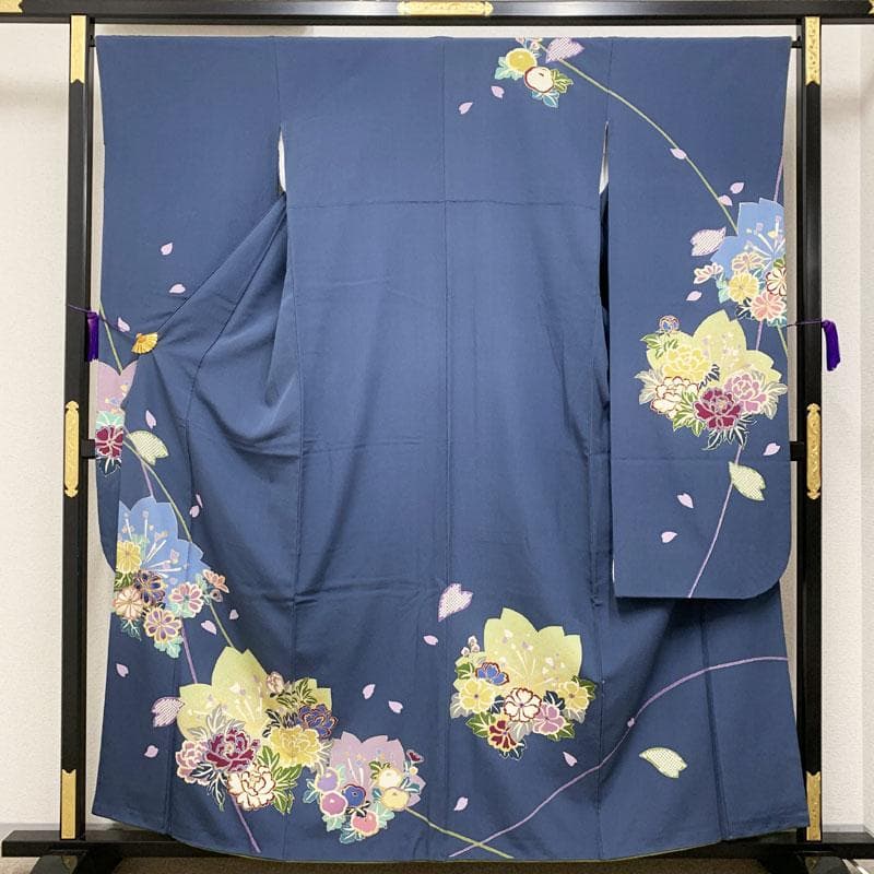 408z22☆作家物 花おとぎ 振袖 金駒刺繍 身幅広め 成人式 結婚式☆
