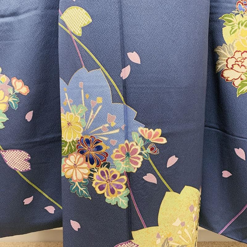 408z22☆作家物 花おとぎ 振袖 金駒刺繍 身幅広め 成人式 結婚式☆