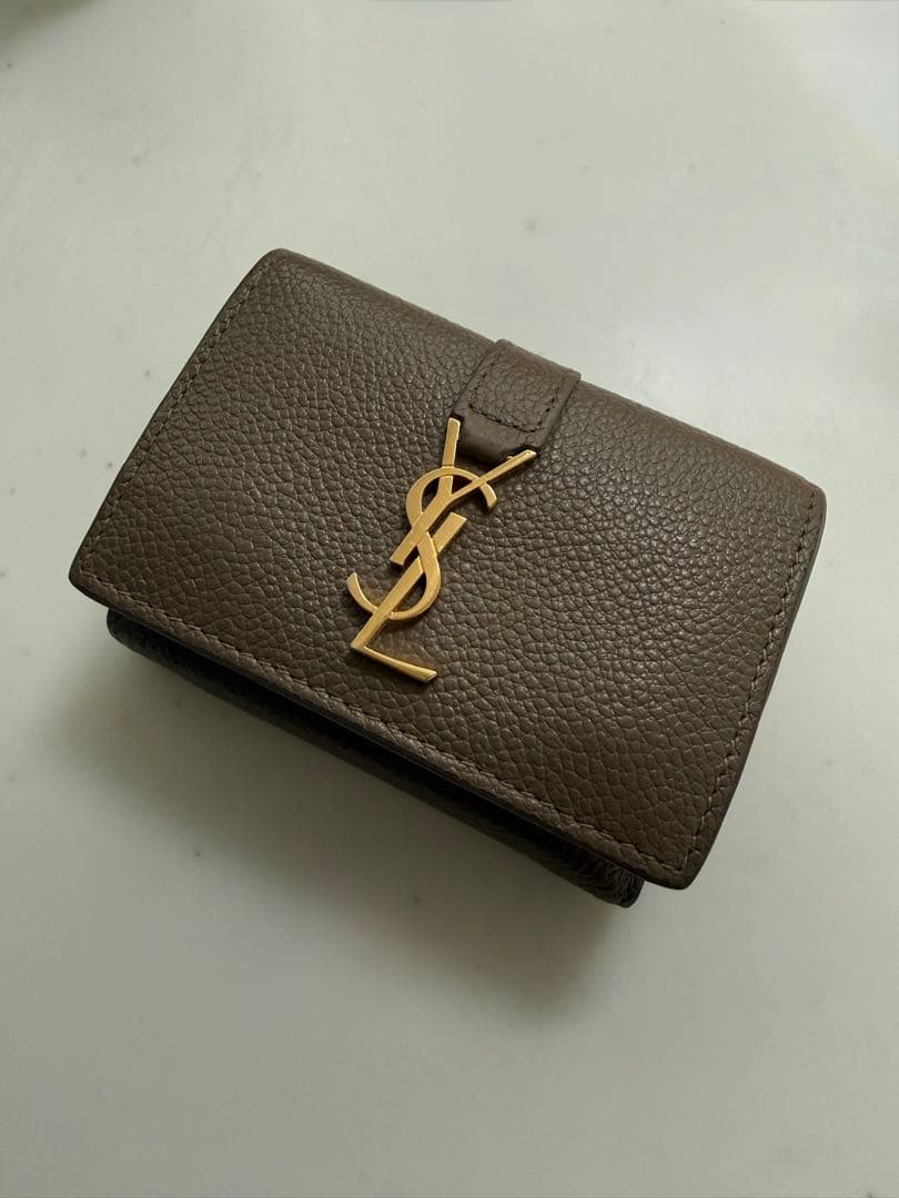 サンローラン ミニ財布 トープ