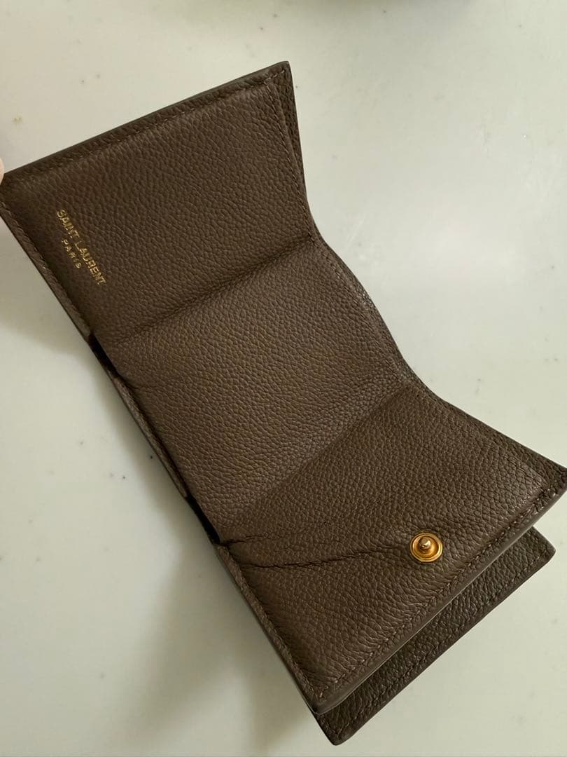 サンローラン ミニ財布 トープ