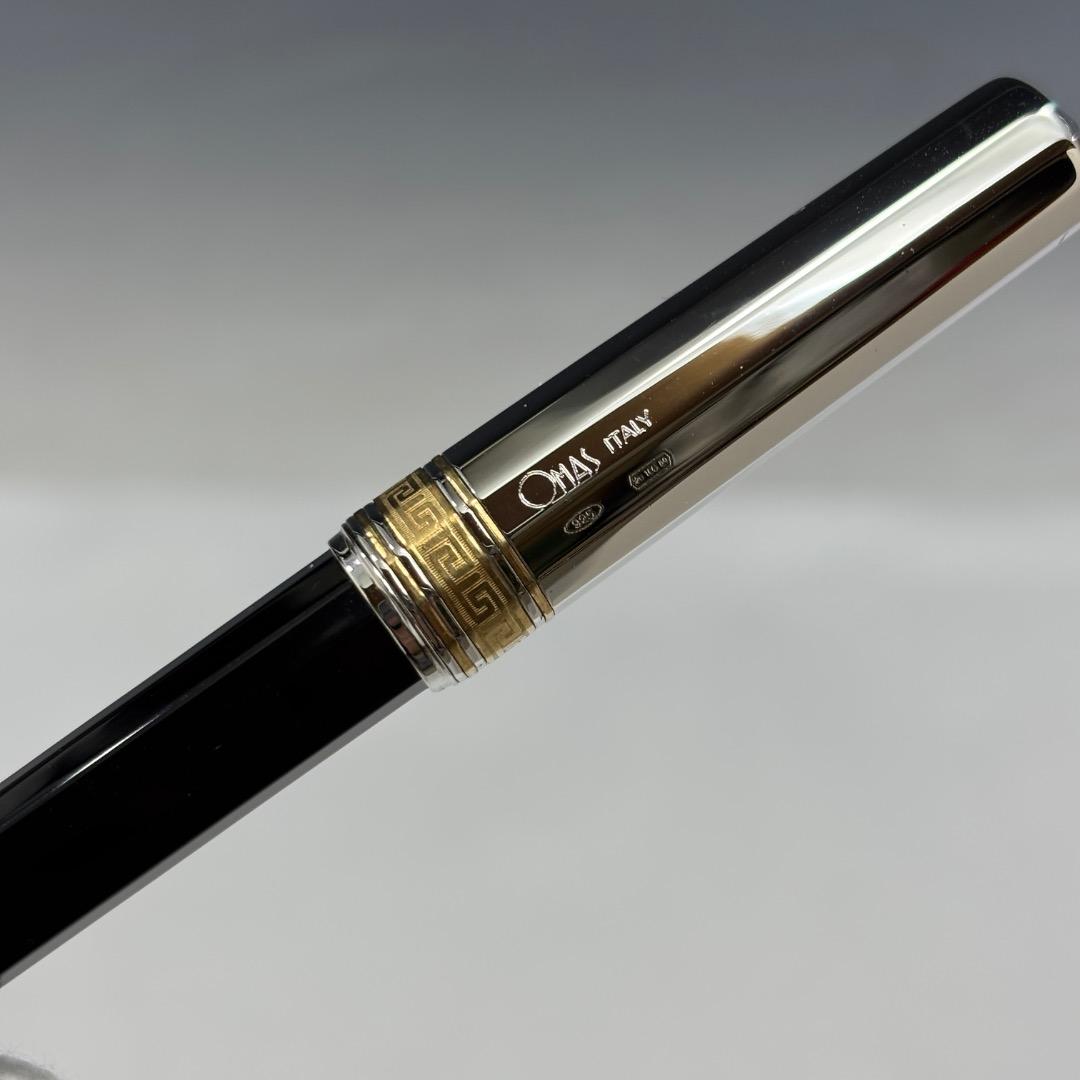 美品【オマス本物】万年筆/パラゴン/ペン先K18キャップSV925製