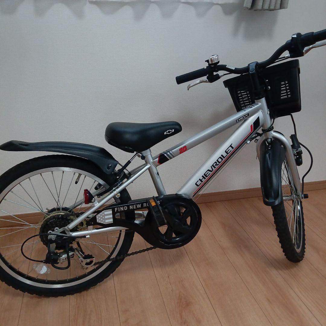 綺麗です。シボレーCHEVROLET キッズ自転車 シルバー20インチ