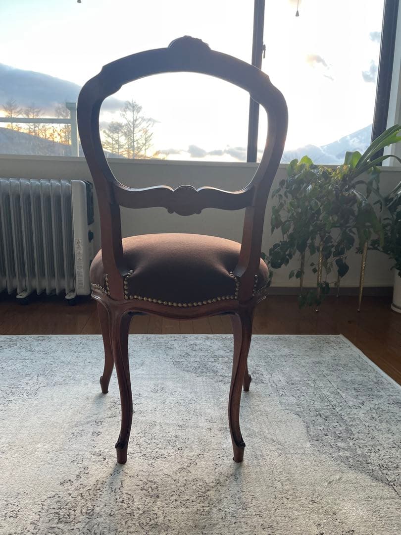バルーンバックチェア フランス製 アンティーク 布張替済