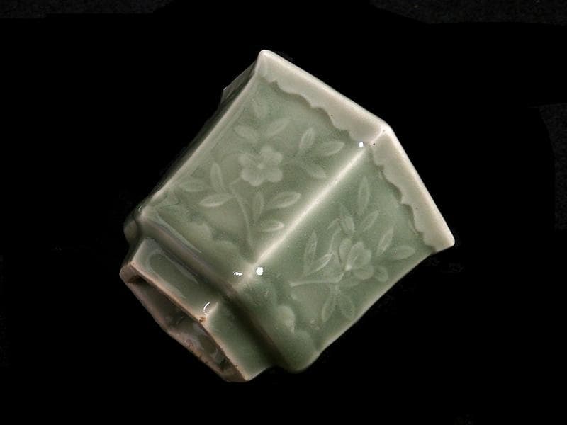 三田青磁　草花紋の図　向付　A991AS-BZv