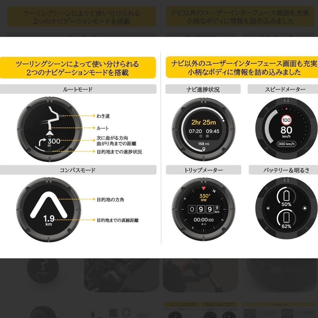 Beeline Moto II ナビゲーション、 バーマウントφ22-32mm用