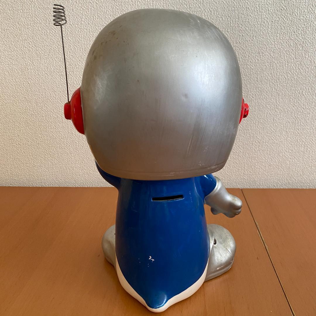 昭和レトロ 当時物　ナショナルノベルティ　スペースペンギン陶器製　貯金箱