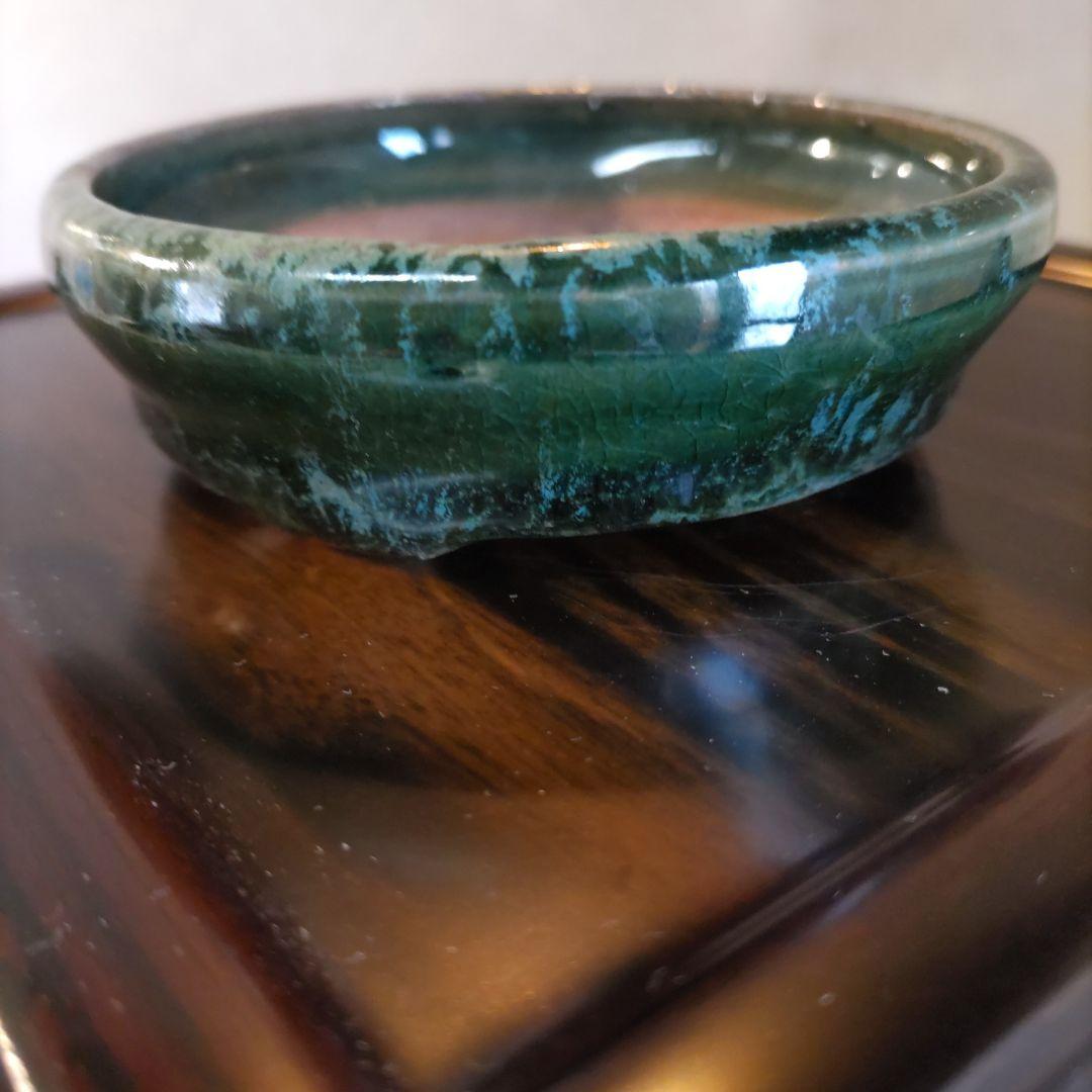 義村秀峰の豆鉢、未使用鉢、常滑焼、盆栽鉢、皿鉢、植木鉢、ミニ盆栽鉢、小品盆栽鉢